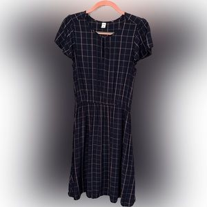 Old Navy Blue Check Dress 📚🔎✨Dark Academia Vibes!